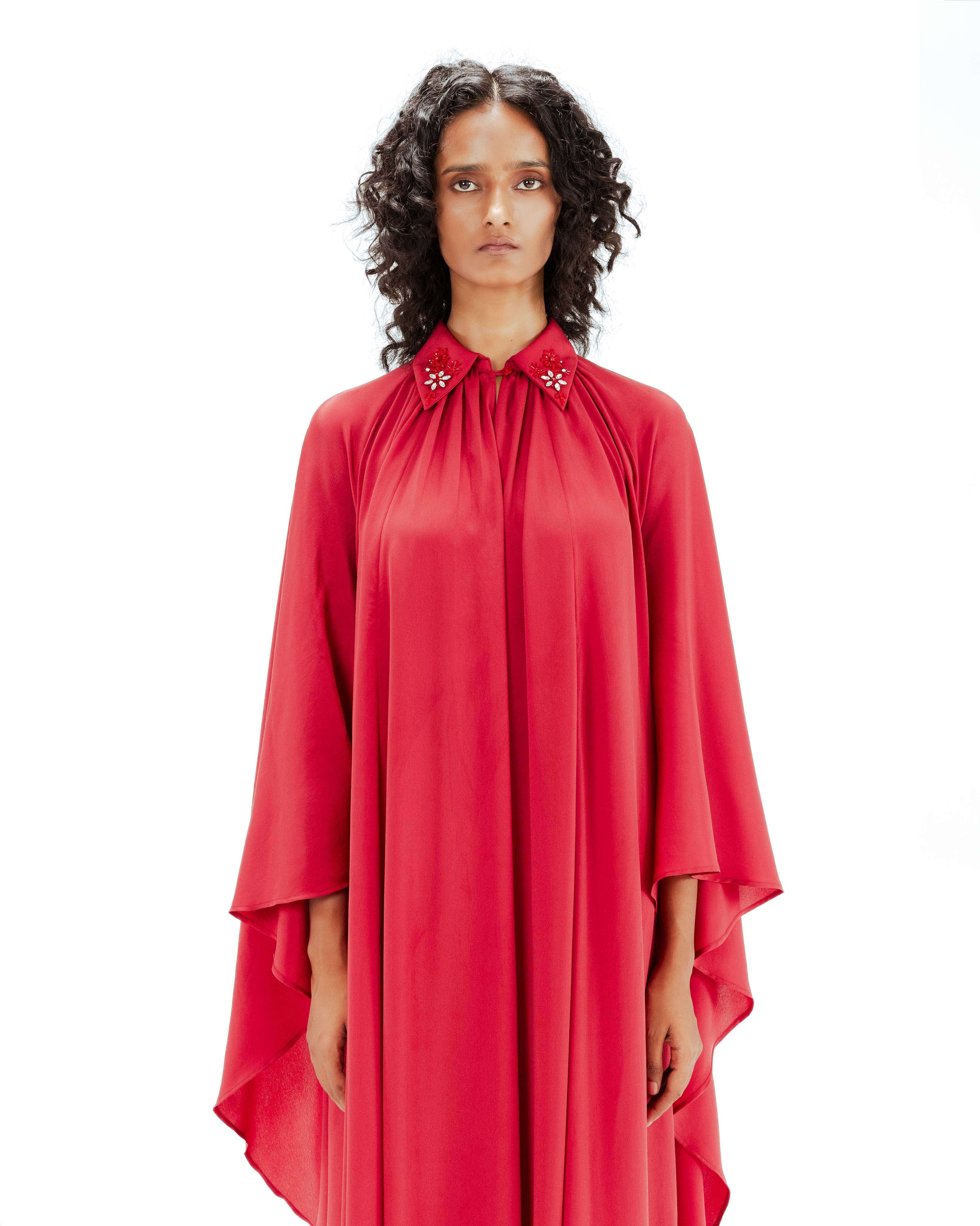 Alara Embellished Crepe Dress - Leh Studios