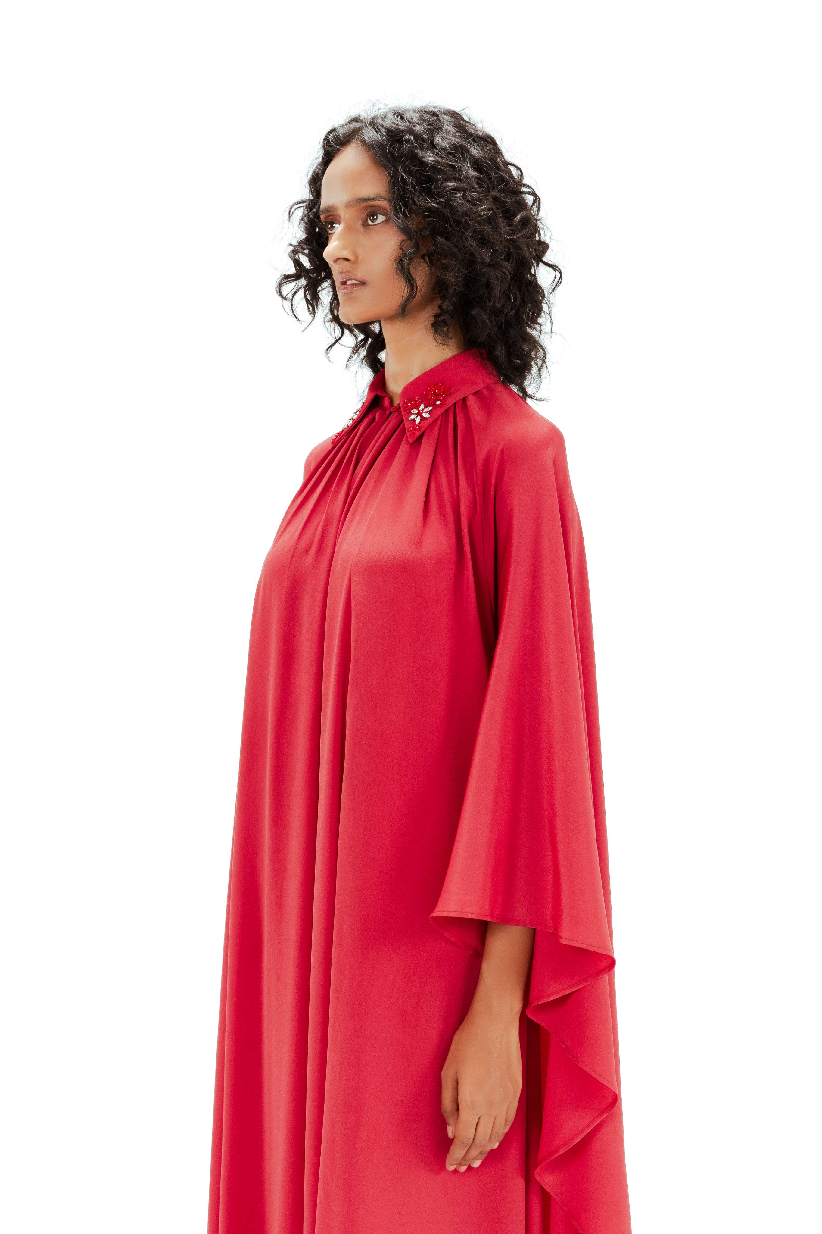 Alara Embellished Crepe Dress - Leh Studios
