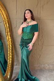 Ankita Raghav Arora in Emerald Glamour Gown