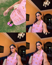 Divya Bopanna in Pintuck Petal Dress