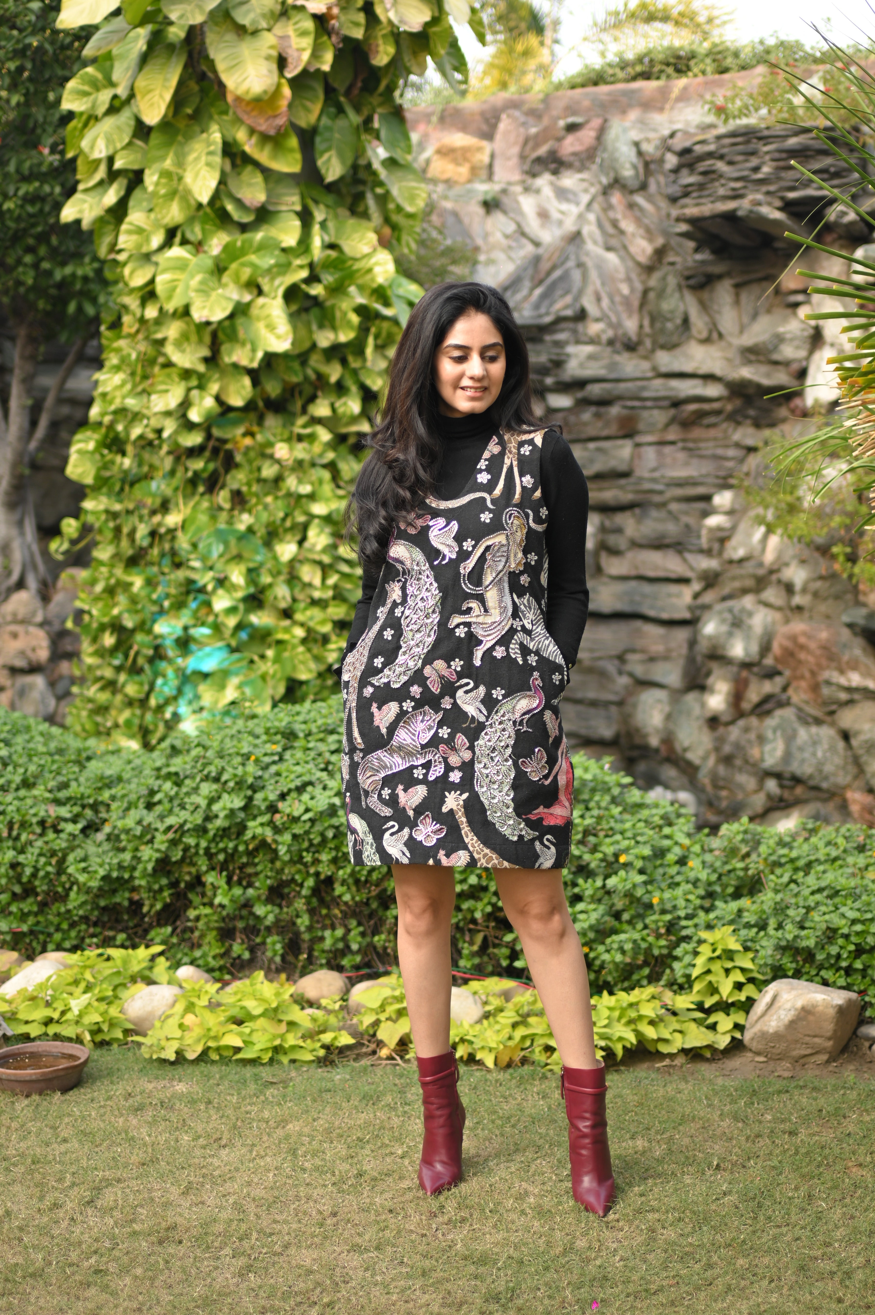 Animal Jacquard Dress