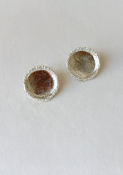 Crater Earrings Silver