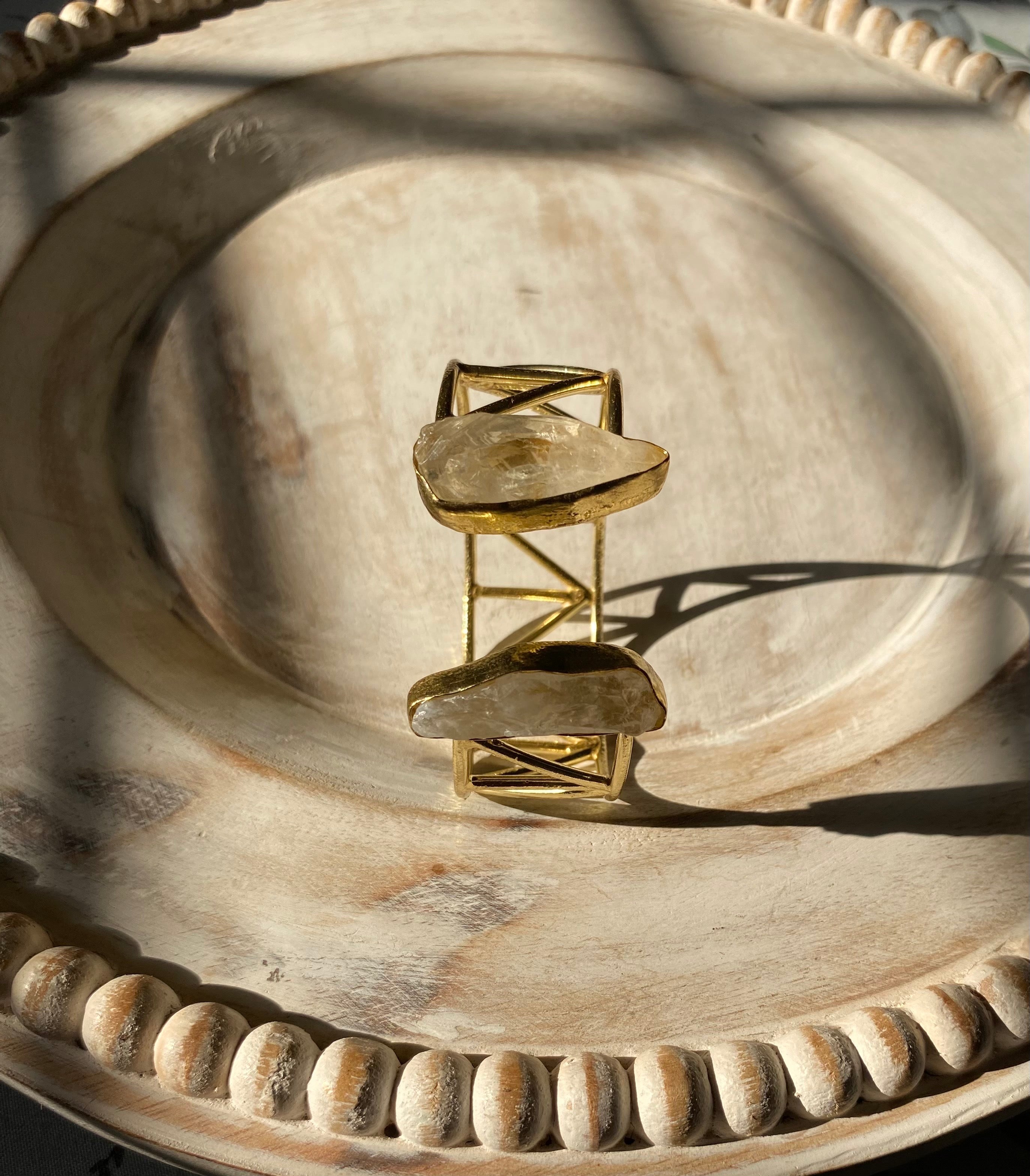 Raw Stone Bracelet White