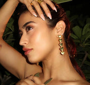 Hearty Layered Earrings Gold