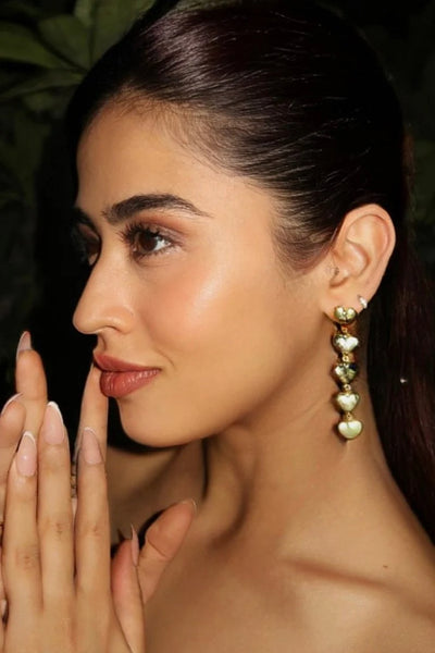 Hearty Layered Earrings Gold