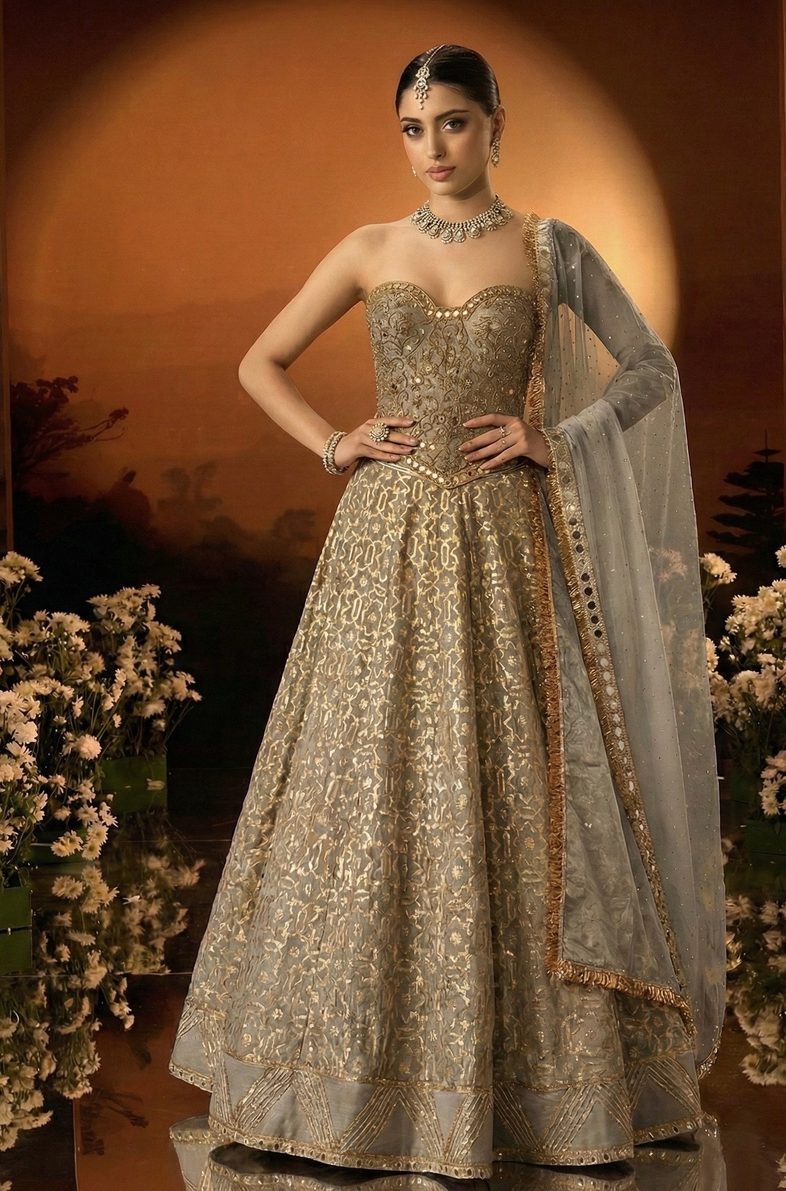 Mint Green Lehenga Set