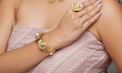 Gold Plated Pearl Shell Bracelet