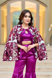 Marissa Embroidered 3pc Cape Set