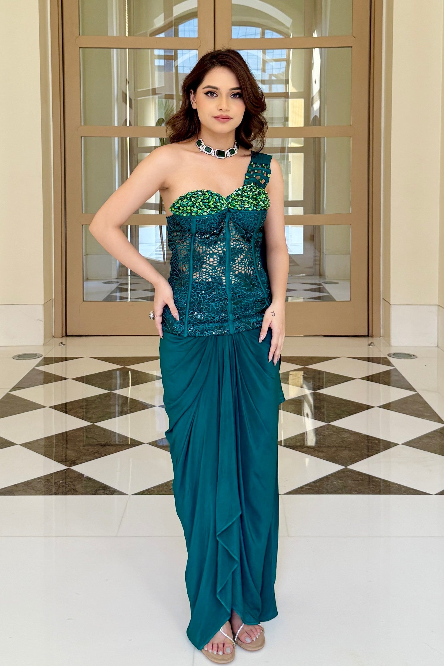 Enigma Green Corset Top