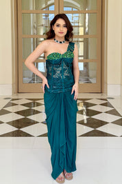 Enigma Green Corset Top