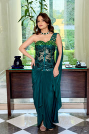 Enigma Green Corset Top