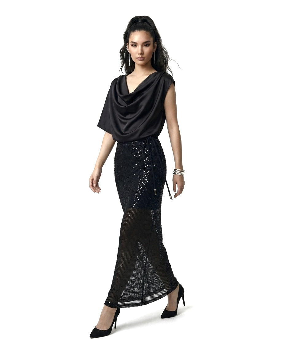 Daphne Draped Dress & Geneva Knit Skirt