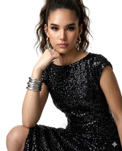 Midnight Knit Sequins Dress