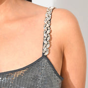 Iris Metallic Grey Chainmail Co-ord Set