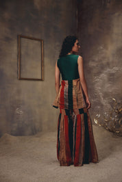 Zaria Antique Embellished Sharara Set
