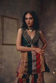 Zaria Antique Embellished Sharara Set