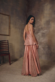 Blush Regal Peplum Set
