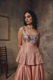 Blush Regal Peplum Set