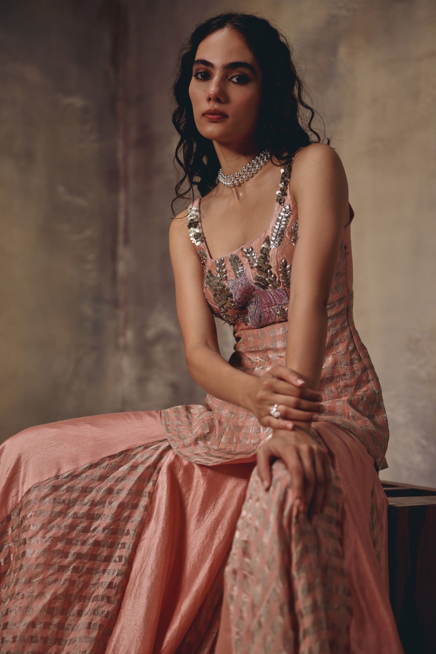 Blush Regal Peplum Set