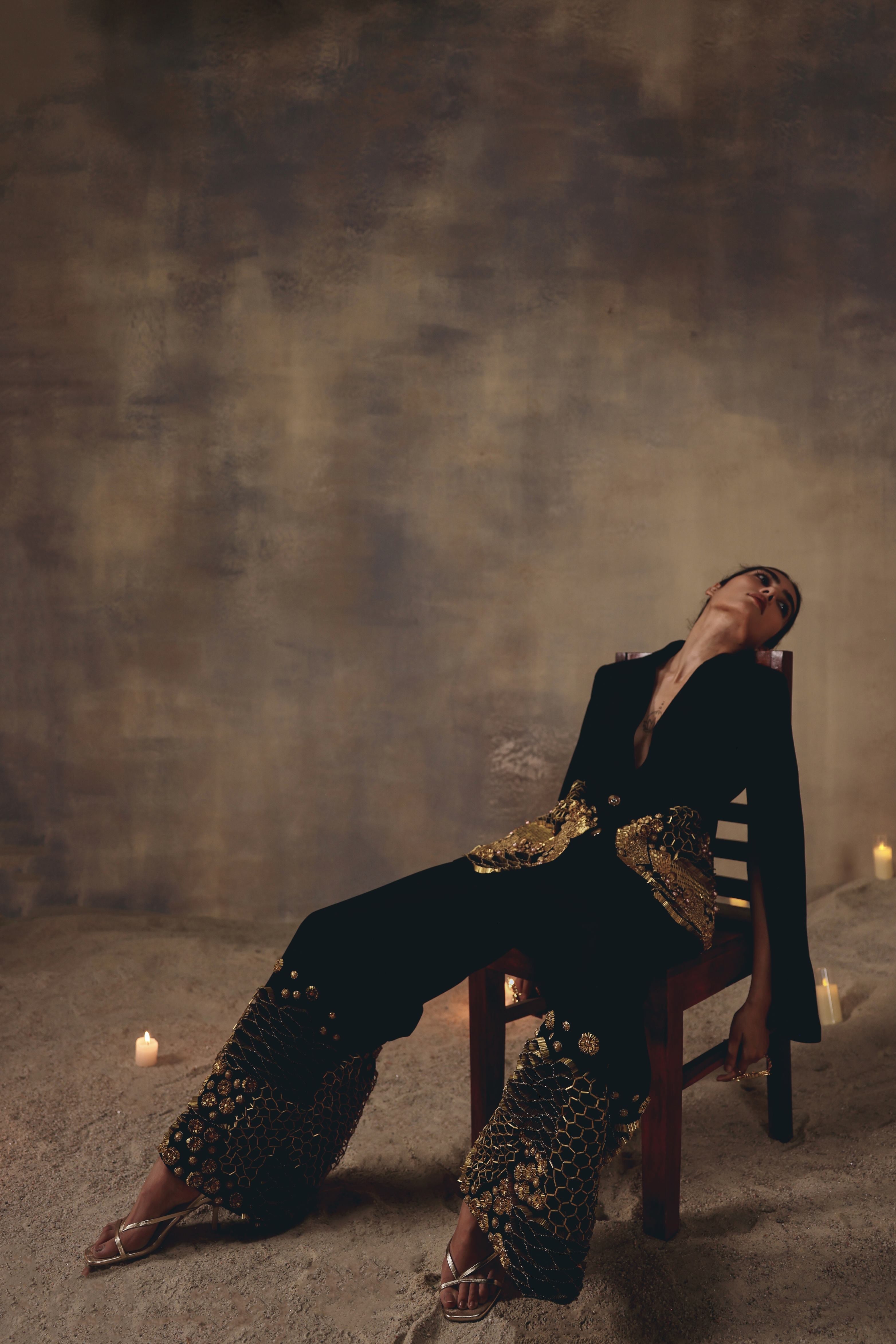 The Noir Regal Blazer Set