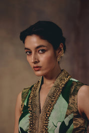 Emerald Antique Beaded Co-ord Set