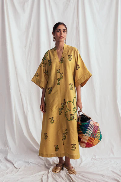 Nimbu Silk Day Dress