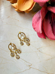 Joy Dangler Earrings White Crystals