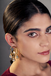 Joy Dangler Earrings White Crystals