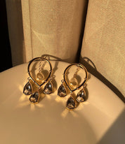 Joy Dangler Earrings White Crystals
