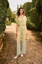 Sofia Silk Embellished Jumpsuit
