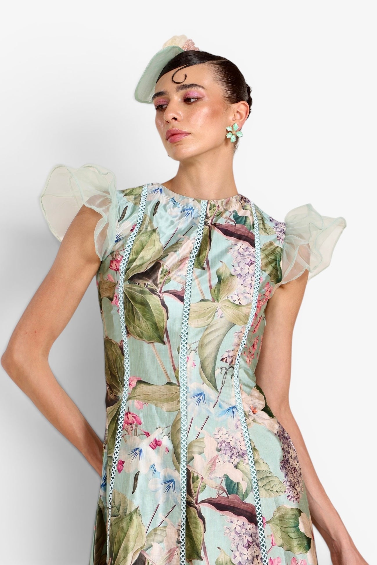 Felicia Scalloped Midi Dress
