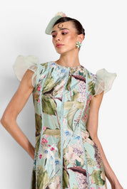 Felicia Scalloped Midi Dress