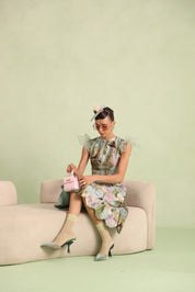 Felicia Scalloped Midi Dress