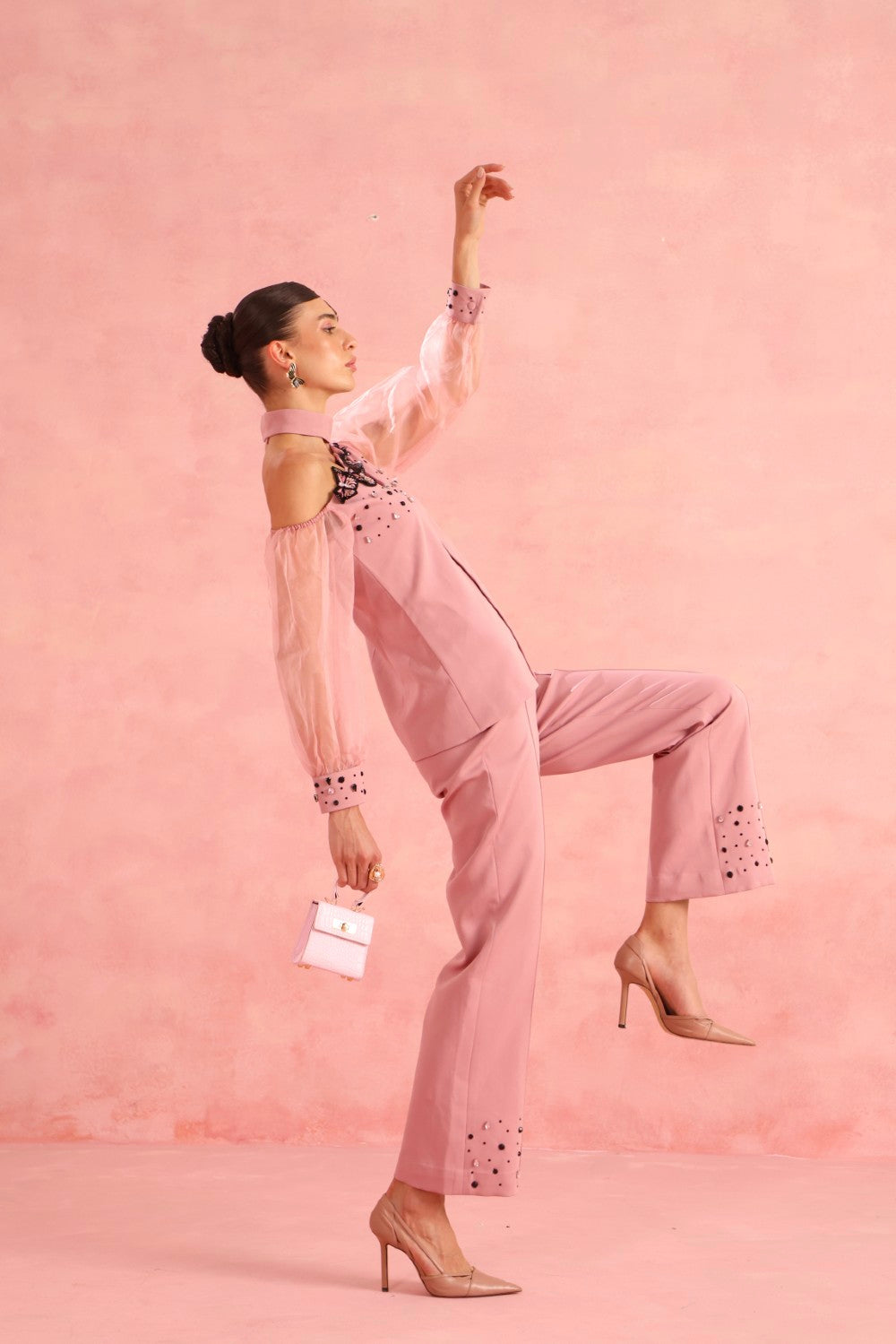 Brigitte Peach Coord Set