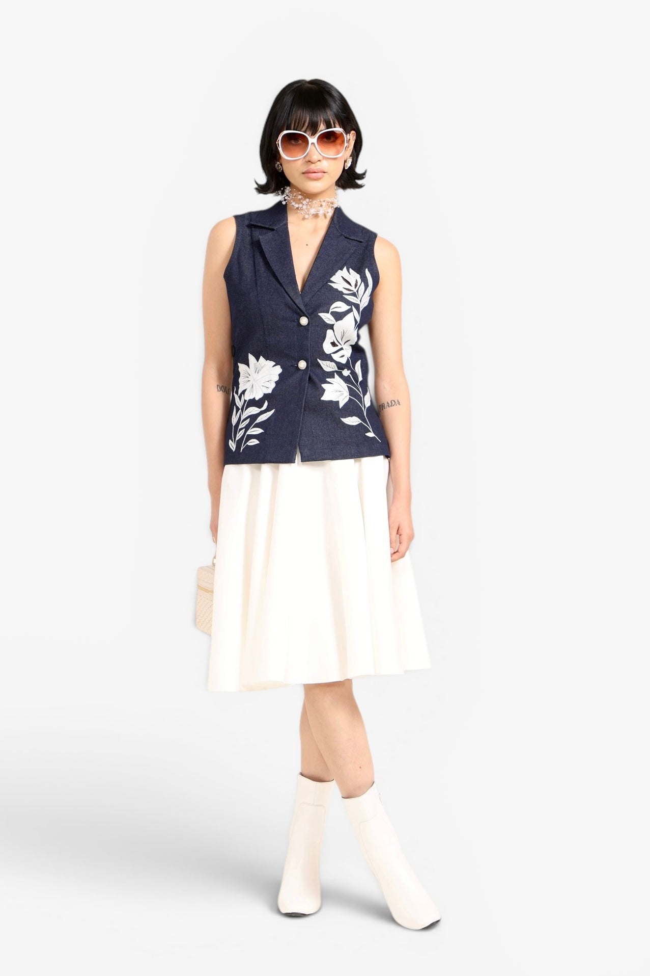 Fernoa Denim Set with Skirt