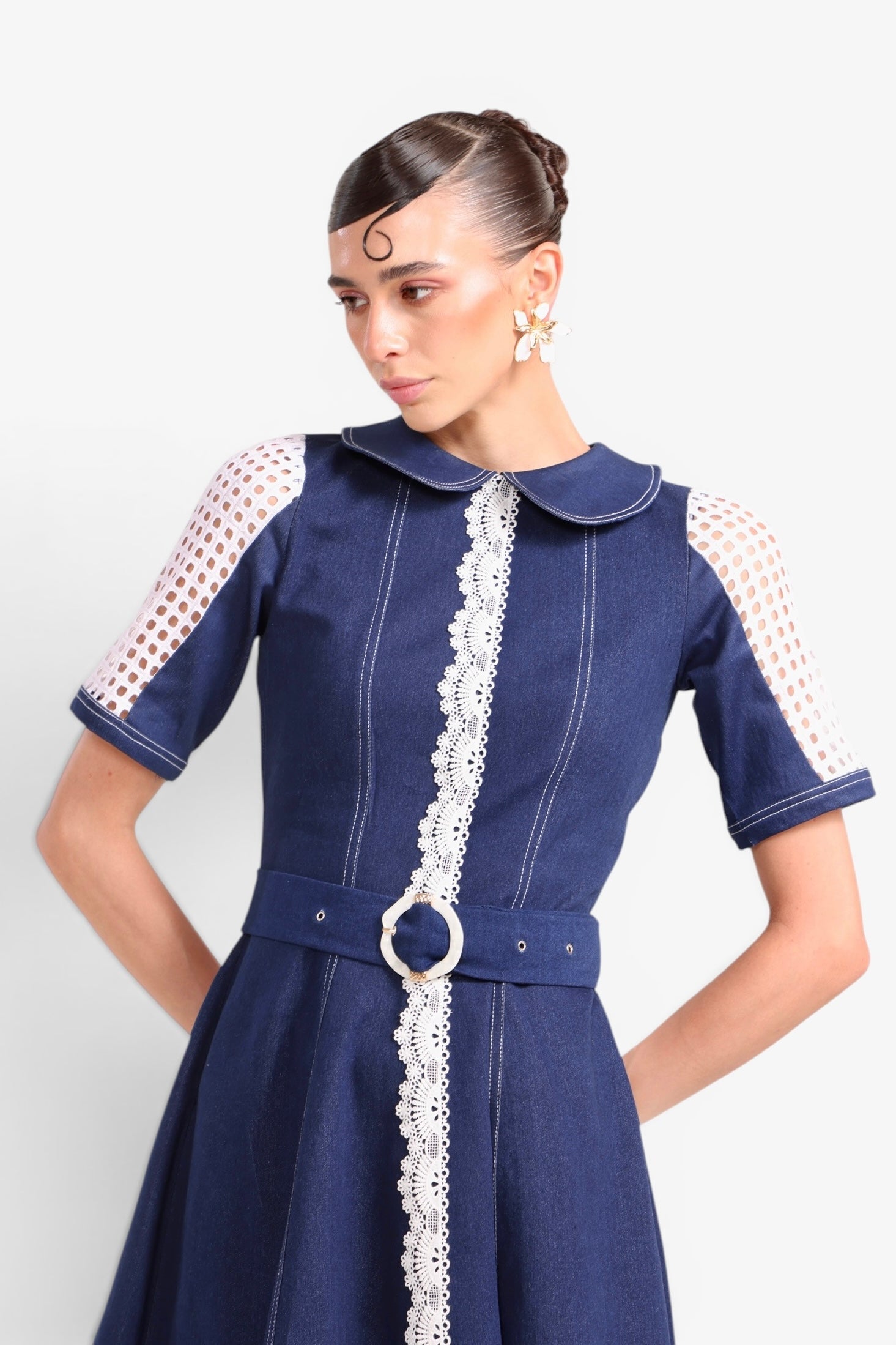Denim Dusk Midi Dress