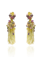 Green Mehendi Jhumka Tassel Earrings