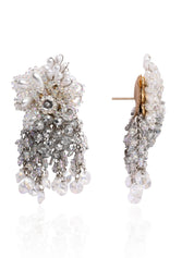Silver Plated Pearl Festive Medium Size Earrings