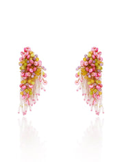 Rose Pink Green Fashion Long Earrings For Women