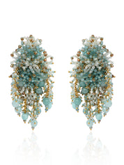 Gold Plated Mehendi Jewelry Long Earrings
