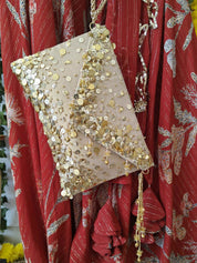 Gold Lifafa Envelope Clutch