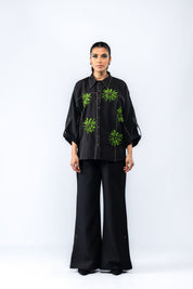 Hand Embroidered Floral Co-ord Set