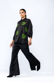 Hand Embroidered Floral Co-ord Set