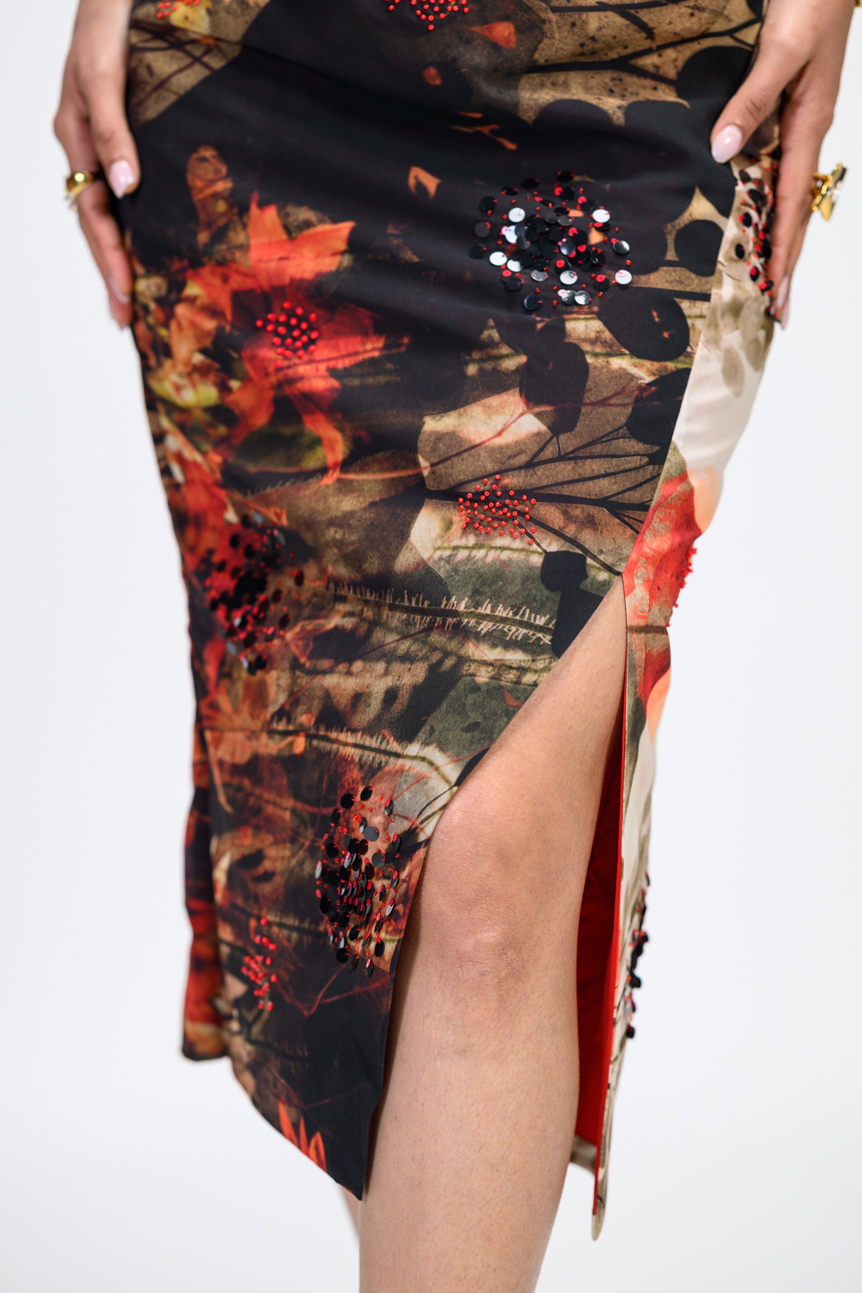 Mocha Slit Skirt