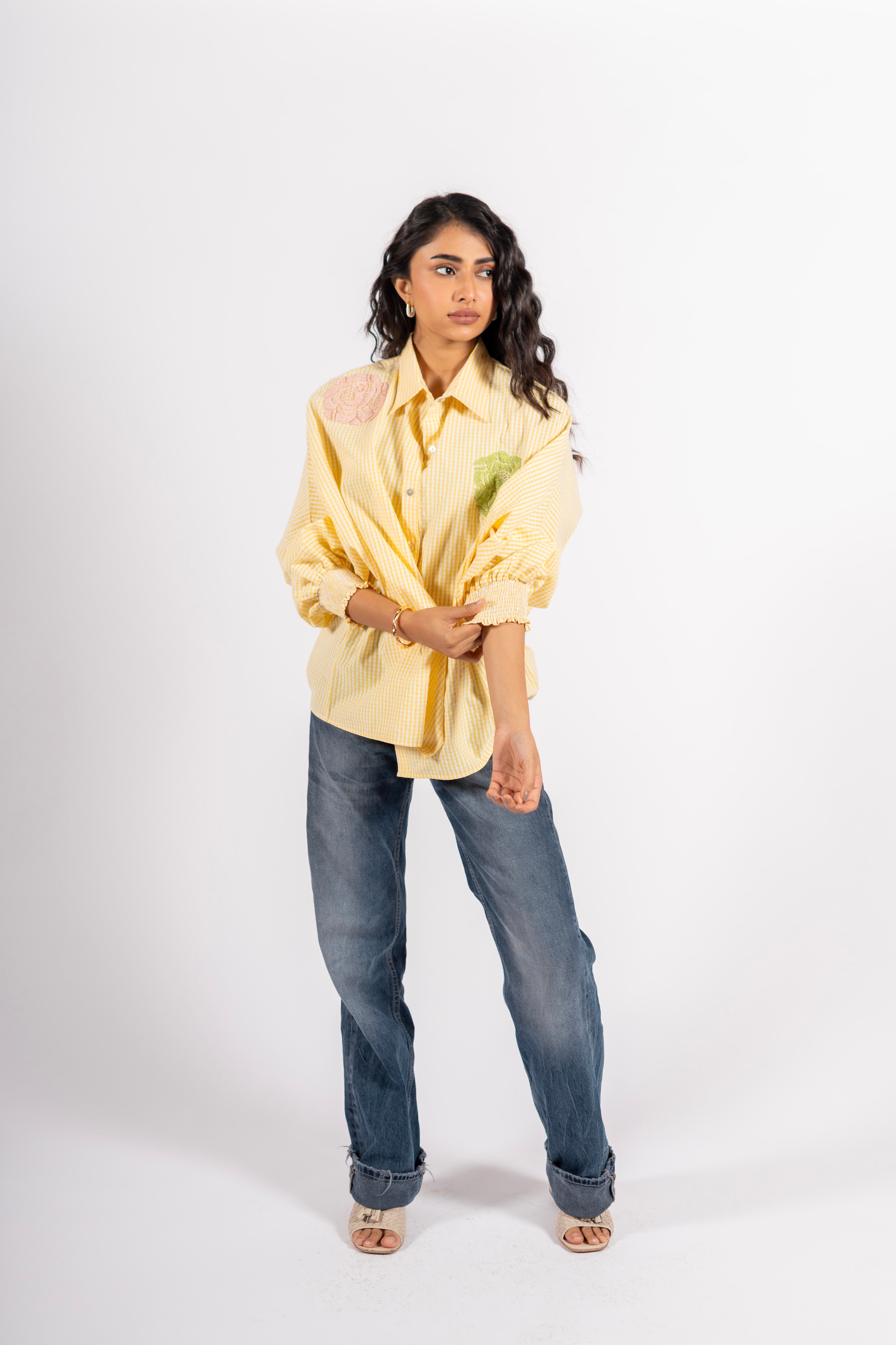 Lily Shirt Yellow Checks