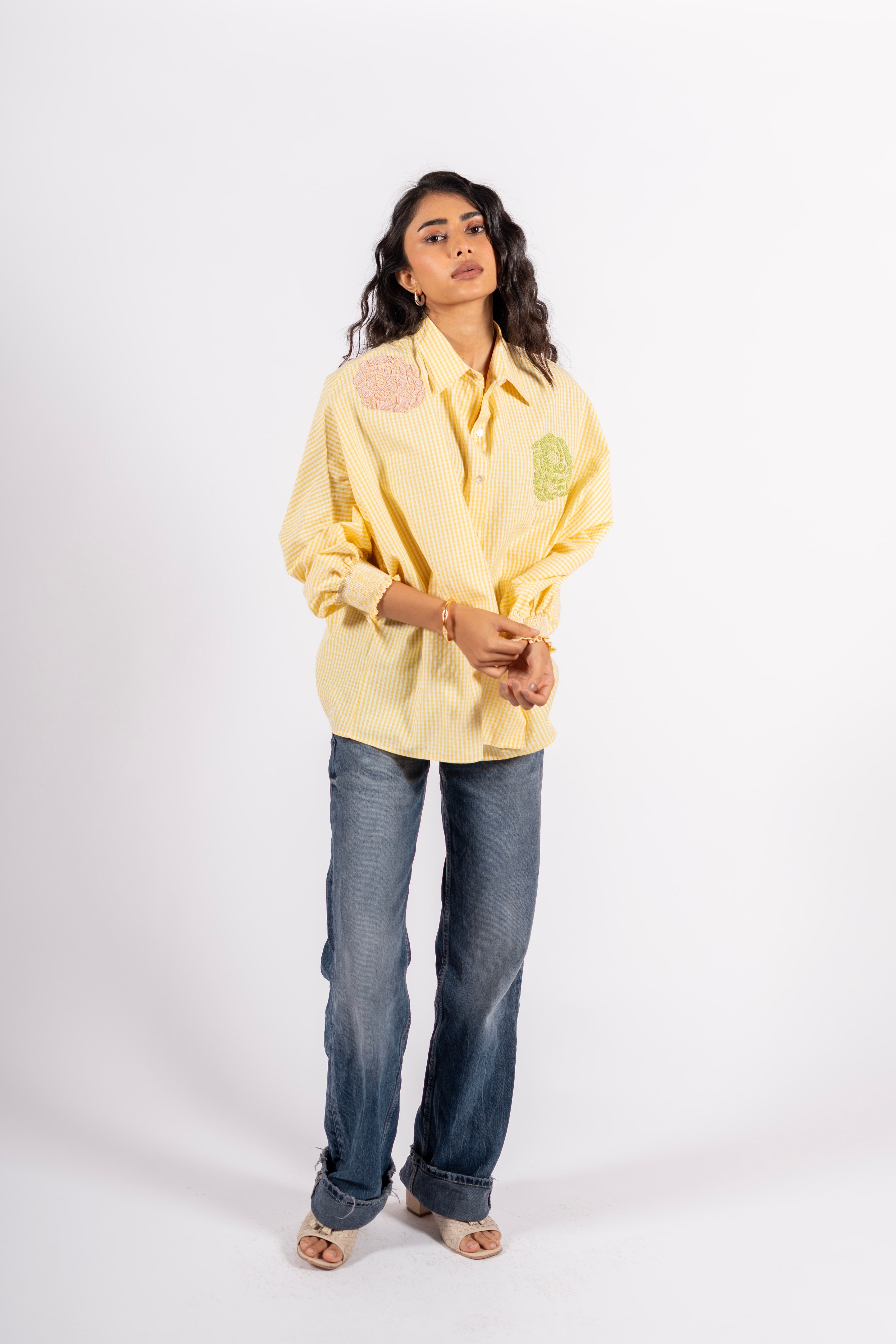 Lily Shirt Yellow Checks