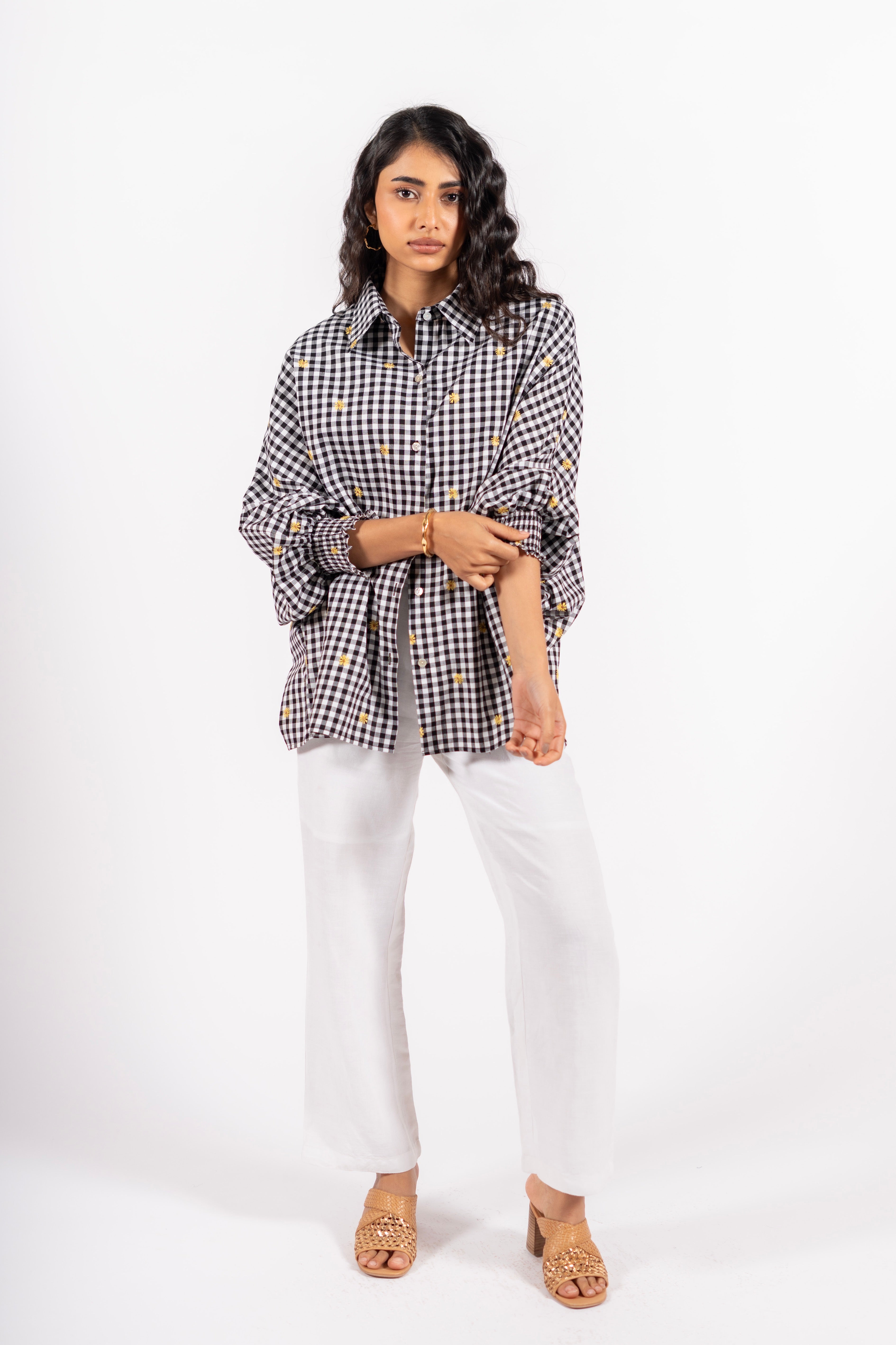 Lily Shirt Embroidered Checks