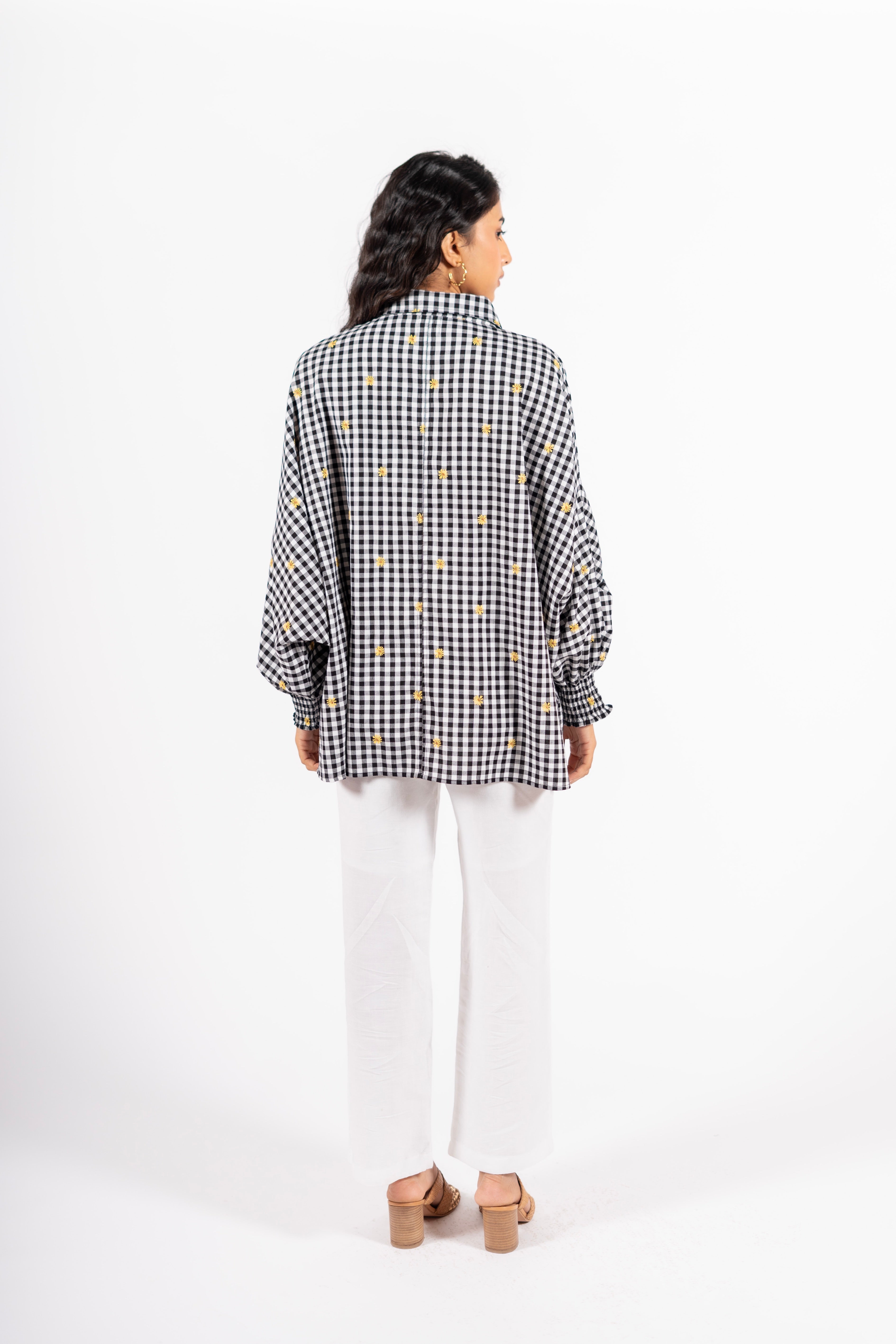 Lily Shirt Embroidered Checks