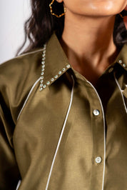 Harper Shirt Khakhi Green