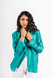 Harper Shirt Teal Blue